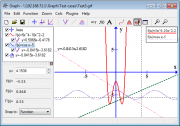 Main window of Graph showing how to use the evaluate feature